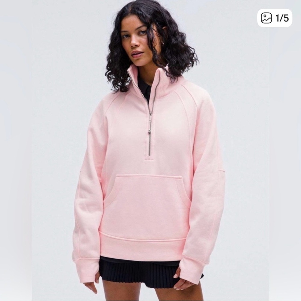 Lululemon Oversized Funnelneck Scuba in Strawberry Milkshake- size XL/XXL